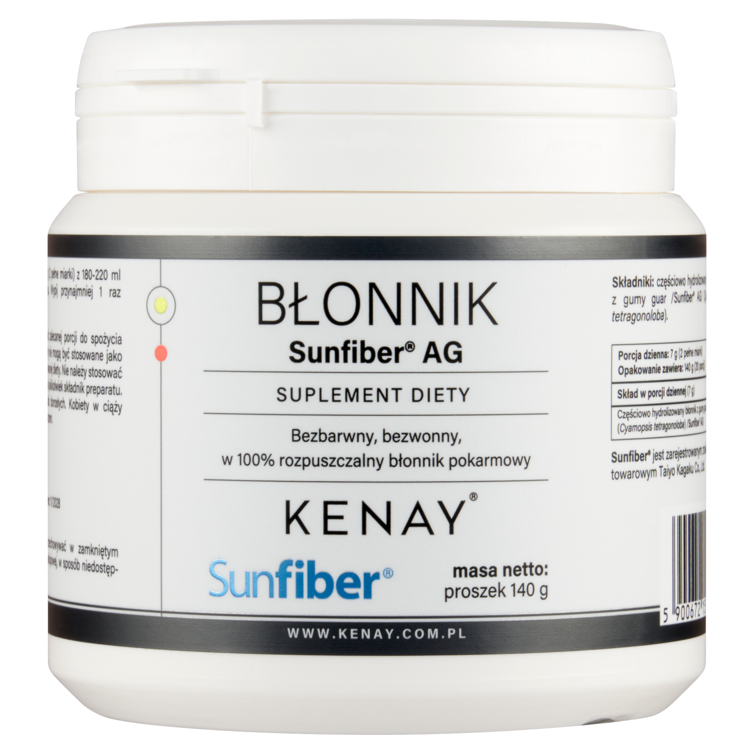 Błonnik Sunfiber® AG (140 g) - obrazek 1